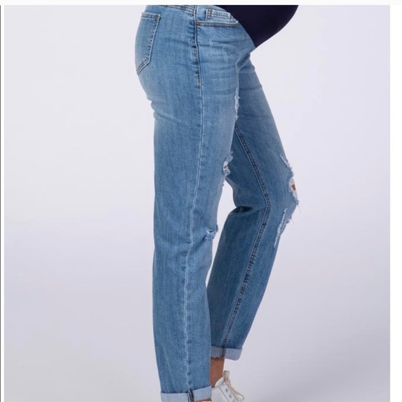 PINKBLUSH distressed maternity jeans - Picture 7 of 8